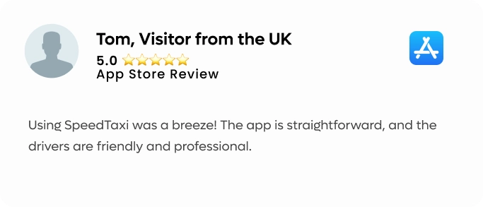 Testimonial mentioning the app and drivers experience