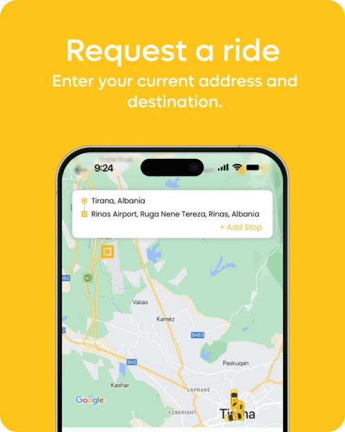 Request a Ride in SpeedTaxi App