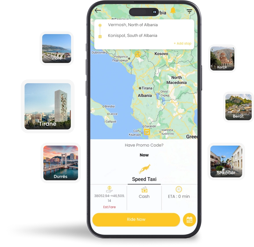 Cities where Speed Taxi App operates